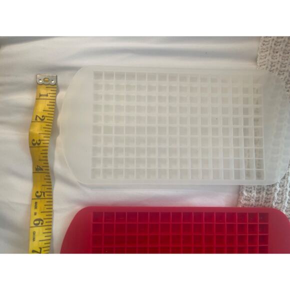 2x silicone mini ice cube 160 count trays (2 pack) red clear Cocktails Party - Picture 4 of 9